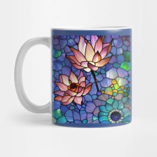 Stained Glass Lotus Flowers Mug